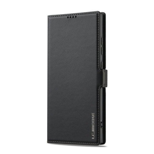 For Samsung Galaxy S25 Ultra 5G LC.IMEEKE L1 Series Frosted Fine Texture PU Phone Case(Black)
