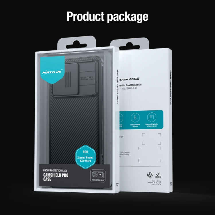 Pour coque de téléphone NILLKIN CamShield Pro en PC pour Redmi K70 Ultra (vert)