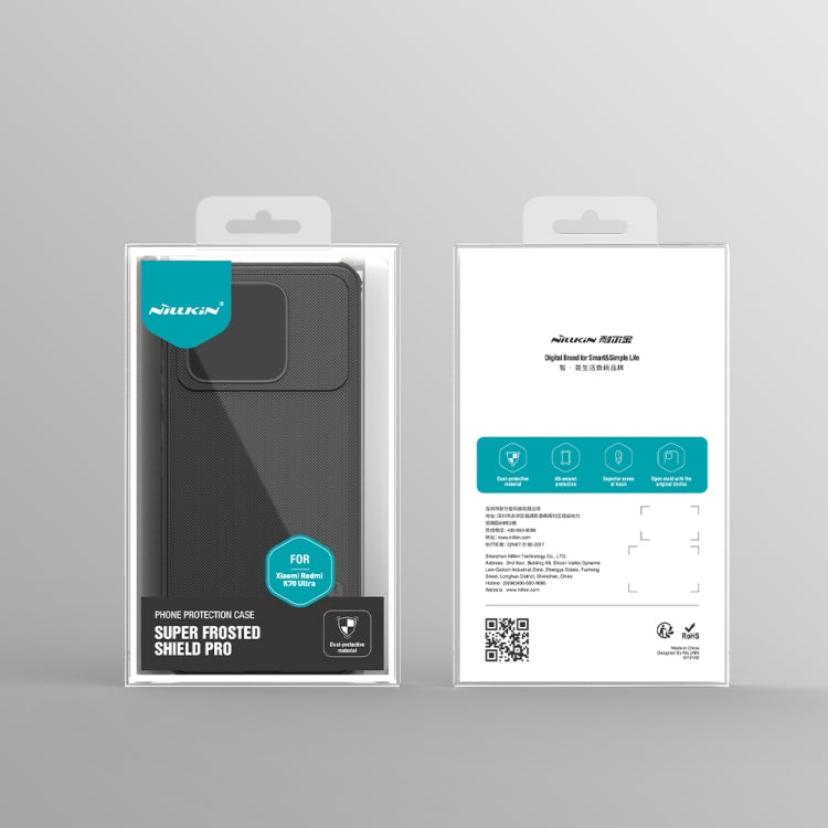 For Redmi K70 Ultra NILLKIN Frosted Shield Pro PC + TPU Phone Case(Black)
