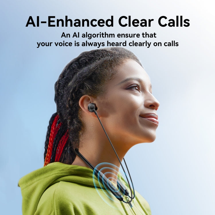 JOYROOM JR-D8 Neckband Wireless Bluetooth Sports Outdoor Earphone(Black)