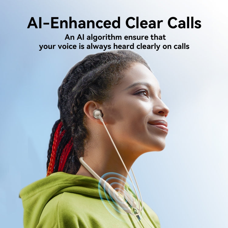 JOYROOM JR-D8 Neckband Wireless Bluetooth Sports Outdoor Earphone(Creamy White)