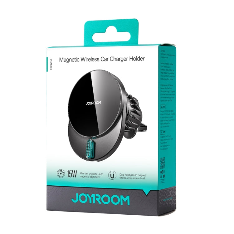 JOYROOM JR-ZS409 Magnetic Car Air Vent Phone Wireless Charging Mount(Black)
