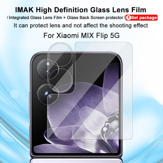 For Xiaomi Mix Flip 1 Sets imak Integrated Lens Film + Glass Rear Screen Sticker