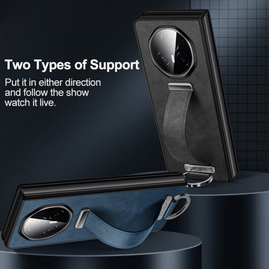 Pour Honor Magic Vs3 Étui de téléphone antichoc en PC + cuir texturé SULADA (Bleu)