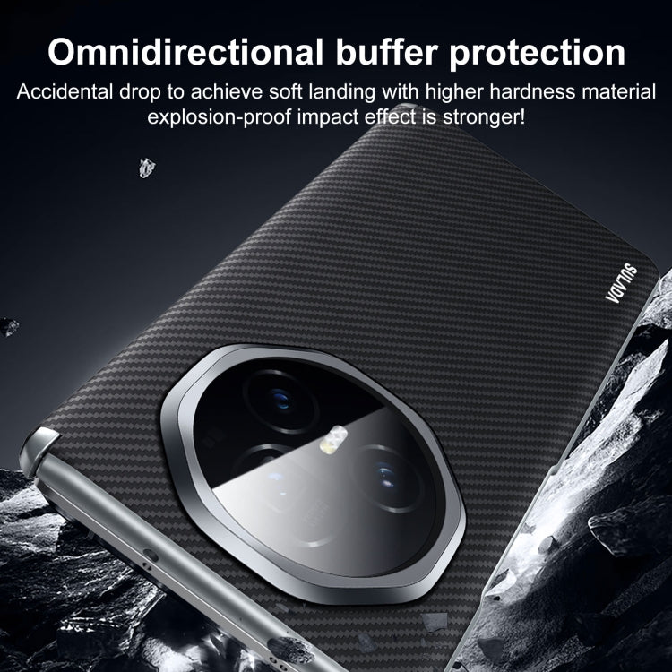Pour Honor Magic Vs3 SULADA 600D Coque de téléphone antichoc en PC à texture Kevlar (Noir)