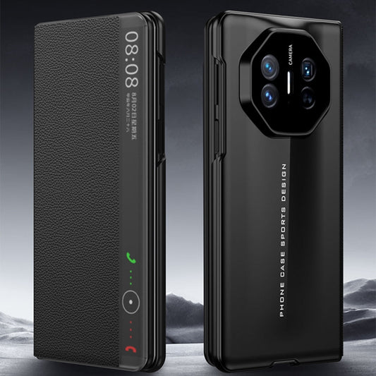 For Huawei Mate X5 GKK Blade Flip PU Phone Case(Black)