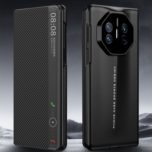 For Huawei Mate X5 GKK Blade Flip PU Phone Case(Carbon Fiber)