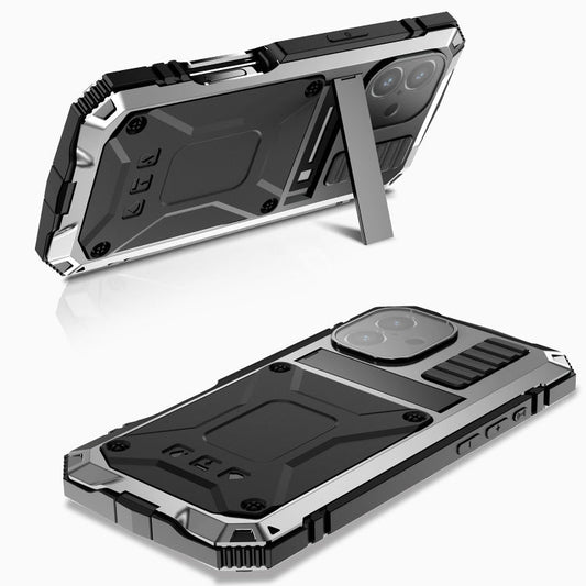 For iPhone 16 Plus R-JUST Life Waterproof Dustproof Shockproof Phone Case(Silver)