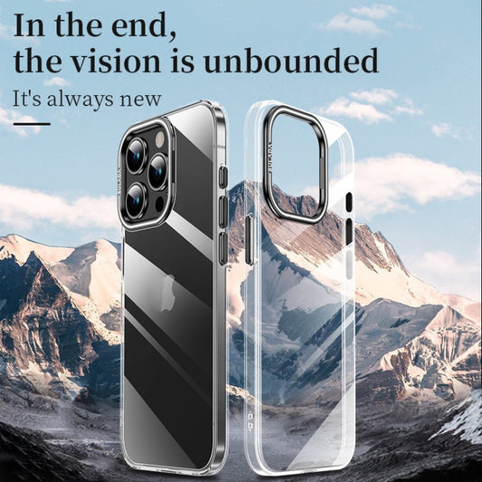 For iPhone 16 Pro Max SULADA PC + Aluminum Alloy Lens Holder Phone Case(Silver)