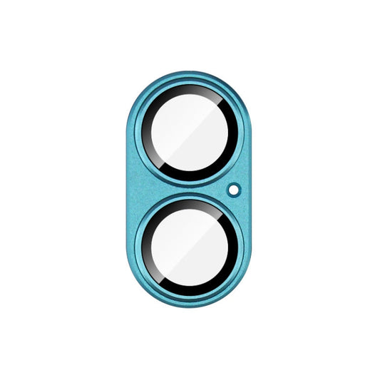 Pour iPhone 16 / 16 Plus IMAK Film de protection d'objectif Premium Metal Armor (Cyan)