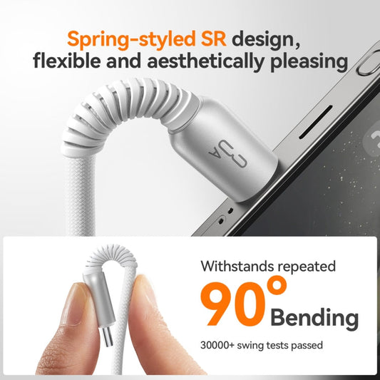 JOYROOM S-A51 Cutting-Edge Series 3A Fast Charging Data Cable, USB-A to Type-C Cable, Length: 1.2m(Light Gray)