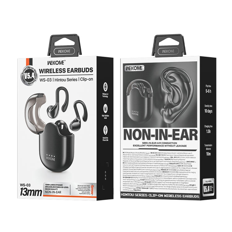 WK WS-03 Yindou Ear-mounted Air Conduction Bluetooth Earphone(Black)