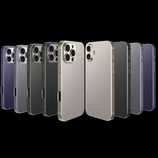 For iPhone 16 Plus GKK Metal Paint Skin Feel Leather Full Coverage Phone Case(Purple)