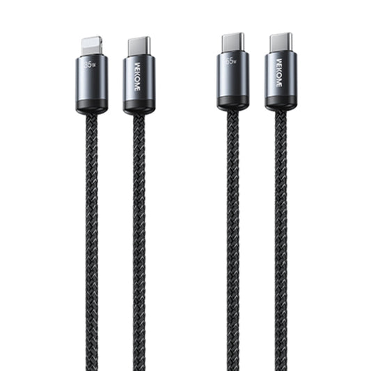 WK WDC-35 Raython Gen2 1m PD65W Type-C to Type-C Fast Charging Data Cable(Black)