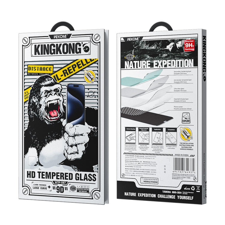 For iPhone 16 / 15 WK WTP-087 Space King Kong 9D Curved HD Tempered Glass Screen Protector