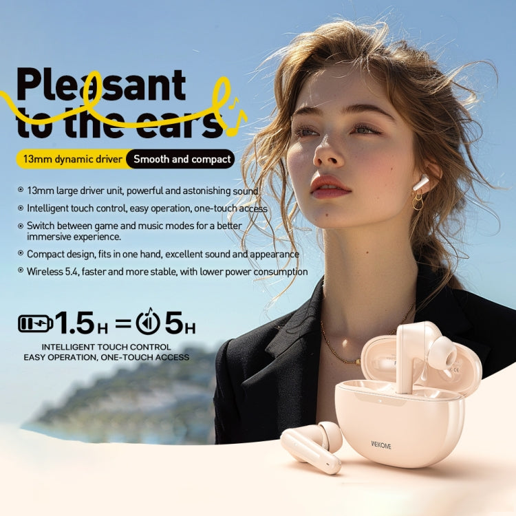 WEKOME WS-15 Starryue True Wireless Bluetooth Earphones(Milky White)