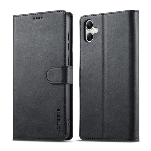 For Samsung Galaxy A06 4G LC.IMEEKE Calf Texture Leather Phone Case(Black)