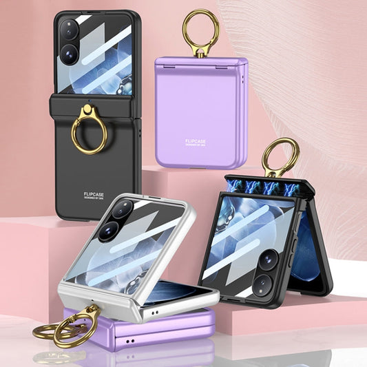 For Xiaomi Mix Flip GKK Integrated Magnetic Hinged Flip Case with Ring Holder(Black)