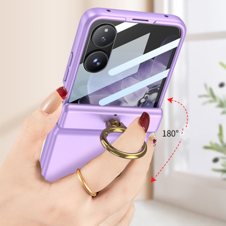 Pour Xiaomi Mix Flip GKK Étui à clapet à charnière magnétique intégré avec support anneau (Noir)