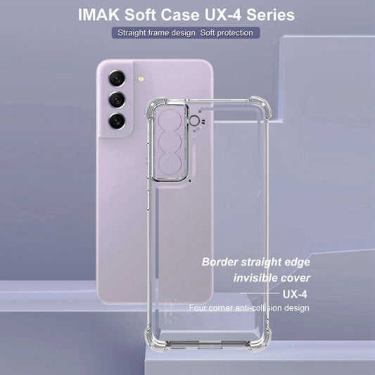 For Samsung Galaxy S21 FE 5G IMAK UX-4 Series Four-corner Shockproof Phone Case(Transparent)
