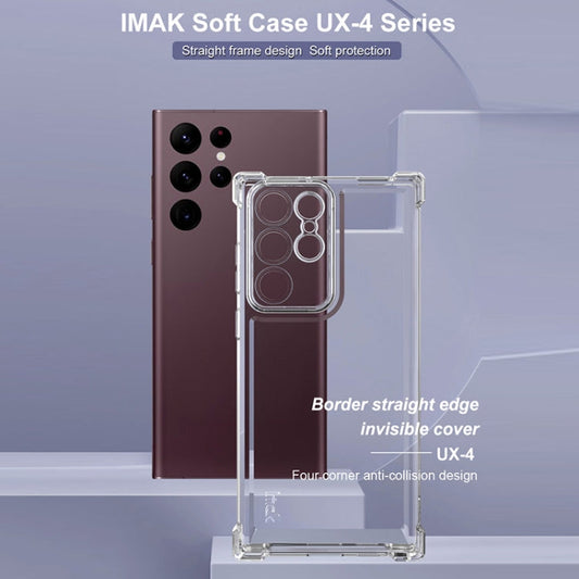 For Samsung Galaxy S22 Ultra 5G IMAK UX-4 Series Four-corner Shockproof Phone Case(Transparent)