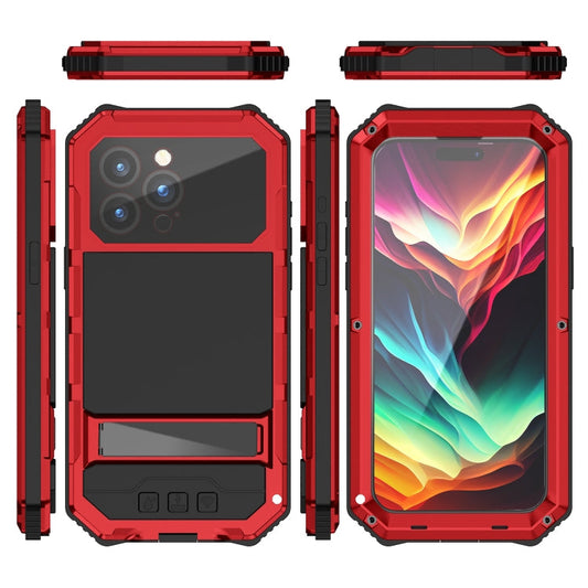 Pour iPhone 15 Pro Max R-JUST Life Étui de téléphone étanche à la poussière et aux chocs (rouge)