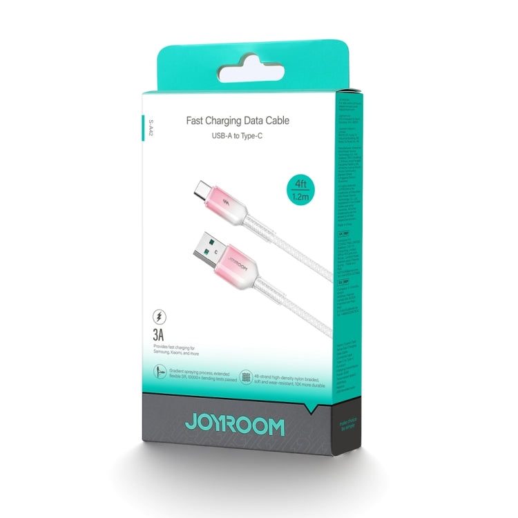 JOYROOM S-A42 Crystal Clear Series Fast Charging Data Cable, USB to Type-C Cable, Length: 1.2m(White)