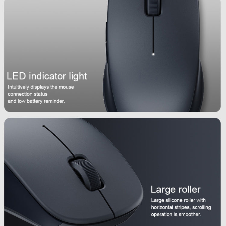 Original Xiaomi XMSMSB01YM 1200DPI Bluetooth Dual Mode Wireless Mouse 2(Black)