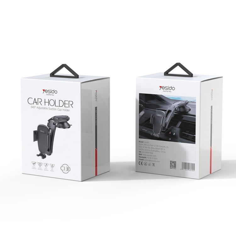 Yesido C130 Car Dashboard Suction Cup Type Mobile Phone Holder(Black)