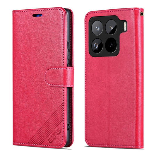 For Xiaomi 15 Pro AZNS Sheepskin Texture Flip Leather Phone Case(Red)
