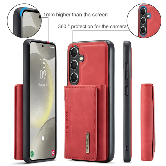 For Samsung Galaxy S24 FE 5G DG.MING M2 Series 3-Fold Multi Card Bag + Magnetic Phone Case(Red)