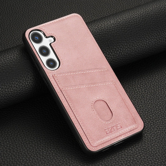 For Samsung Galaxy S24+ 5G AZNS K1 Series Card Slot Business Phone Case(Pink)
