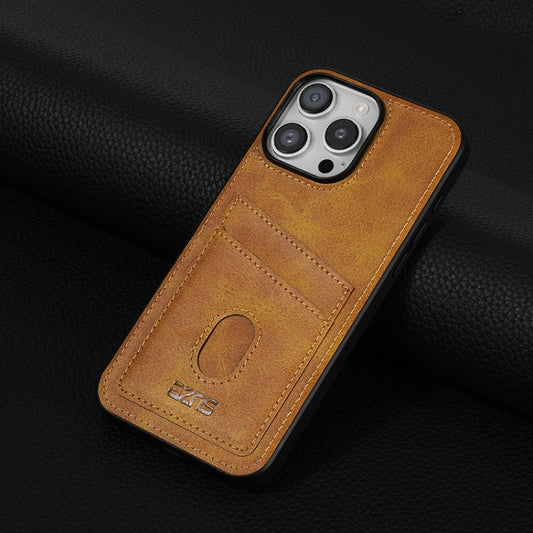 For iPhone 16 Pro AZNS K1 Series Card Slot Business Phone Case(Yellow)