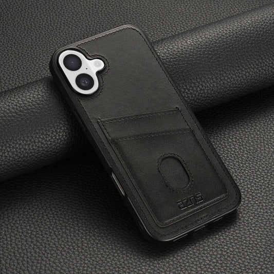 For iPhone 16 AZNS K1 Series Card Slot Business Phone Case(Black)