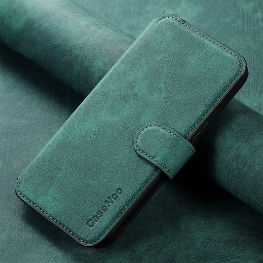 For iPhone 15 Pro Max CaseNeo MagSafe RFID Anti-theft Retro Leather Phone Case(Green)
