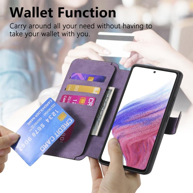 For Motorola Moto G Power 2025 CaseNeo MagSafe RFID Anti-theft Retro Leather Phone Case(Purple)