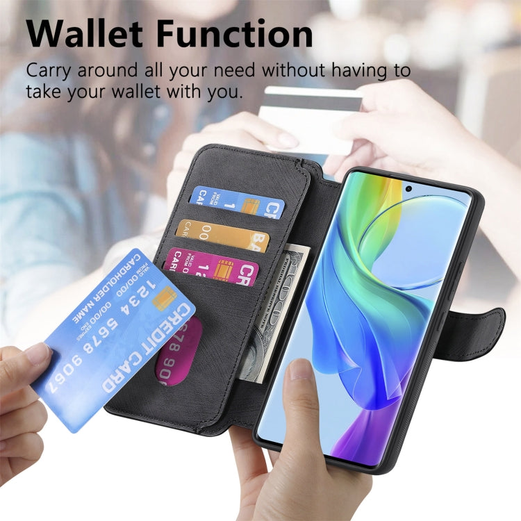 For vivo V29 Lite CaseNeo MagSafe RFID Anti-theft Retro Leather Phone Case(Black)