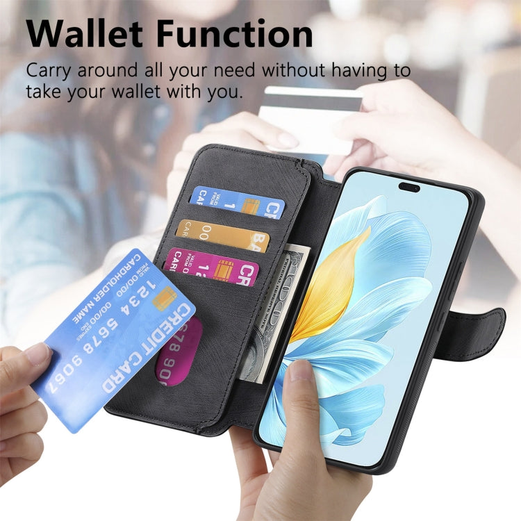 For Honor 200 Lite Global CaseNeo MagSafe RFID Anti-theft Retro Leather Phone Case(Black)