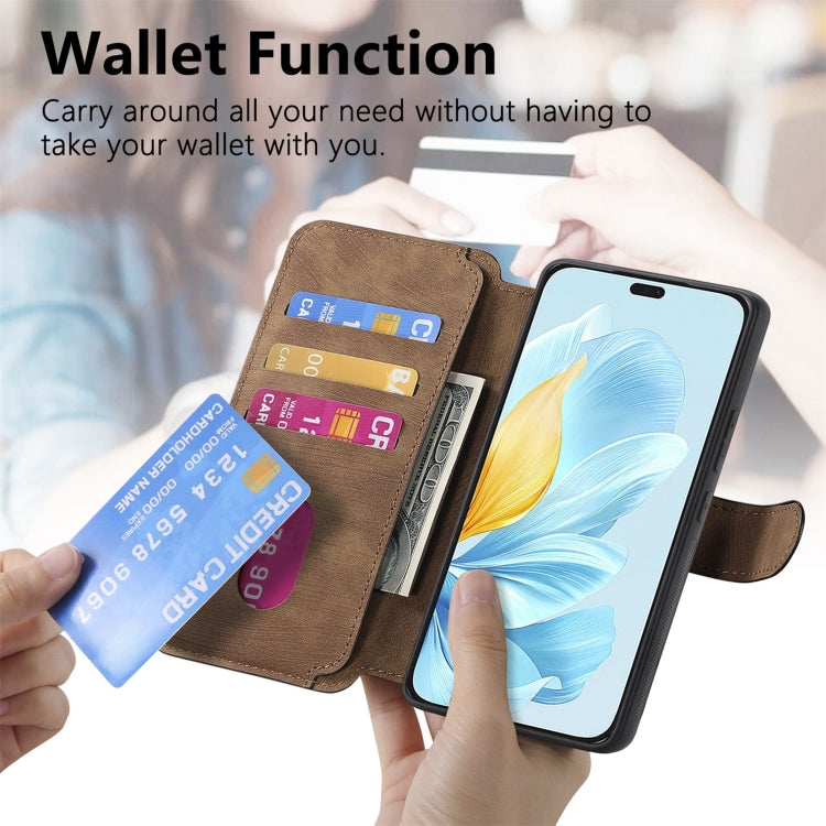 For Honor 200 Lite Global CaseNeo MagSafe RFID Anti-theft Retro Leather Phone Case(Brown)