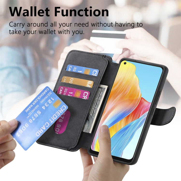 For OPPO A78 4G CaseNeo MagSafe RFID Anti-theft Retro Leather Phone Case(Black)