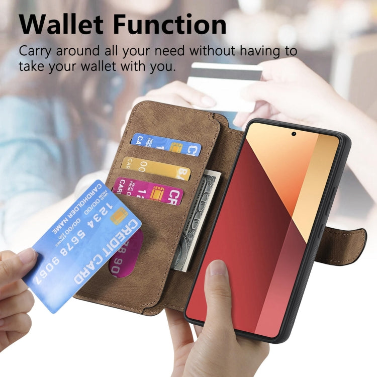 For Redmi Note 13 Pro 4G CaseNeo MagSafe RFID Anti-theft Retro Leather Phone Case(Brown)