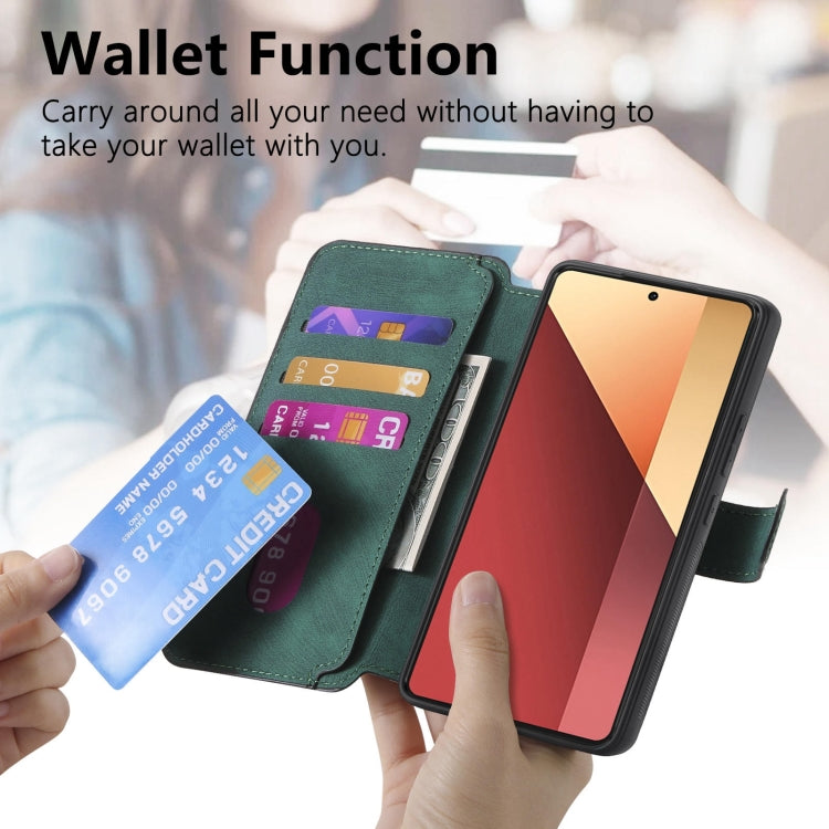 For Redmi Note 13 Pro 4G CaseNeo MagSafe RFID Anti-theft Retro Leather Phone Case(Green)