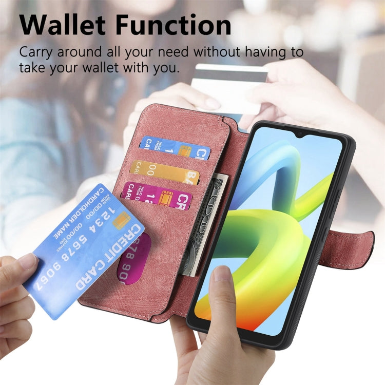 For Redmi A1 CaseNeo MagSafe RFID Anti-theft Retro Leather Phone Case(Pink)