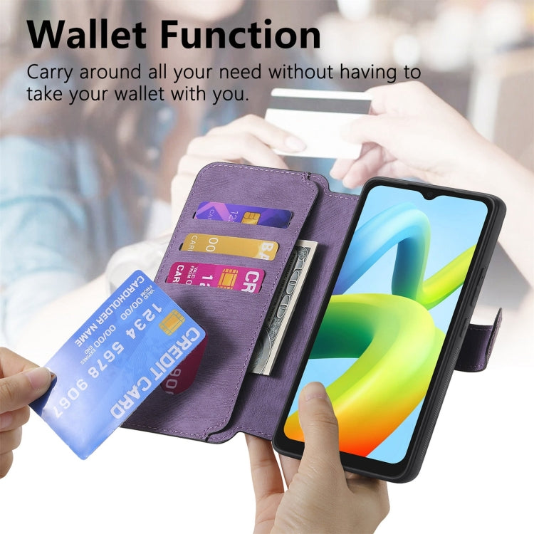 For Redmi A1 CaseNeo MagSafe RFID Anti-theft Retro Leather Phone Case(Purple)