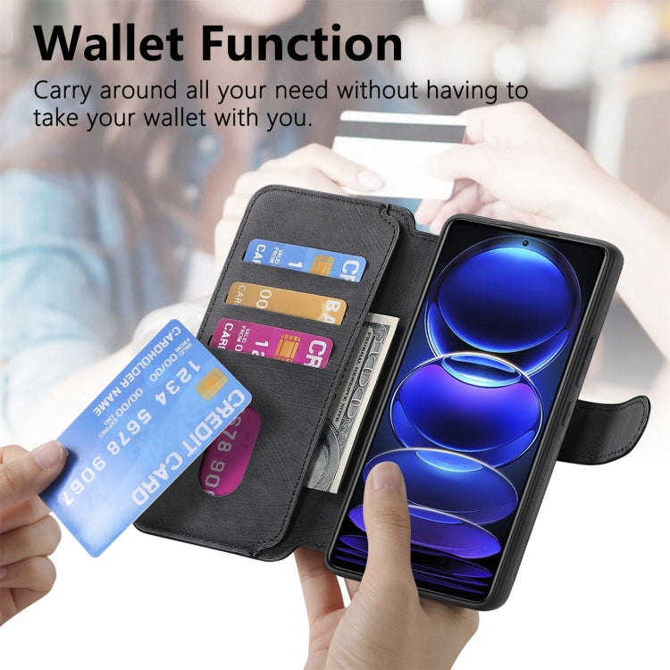 For Redmi Note 12 Pro+ 5G CaseNeo MagSafe RFID Anti-theft Retro Leather Phone Case(Black)