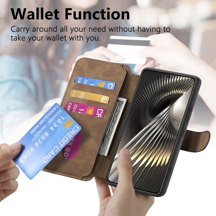 For Xiaomi Poco F6 CaseNeo MagSafe RFID Anti-theft Retro Leather Phone Case(Brown)