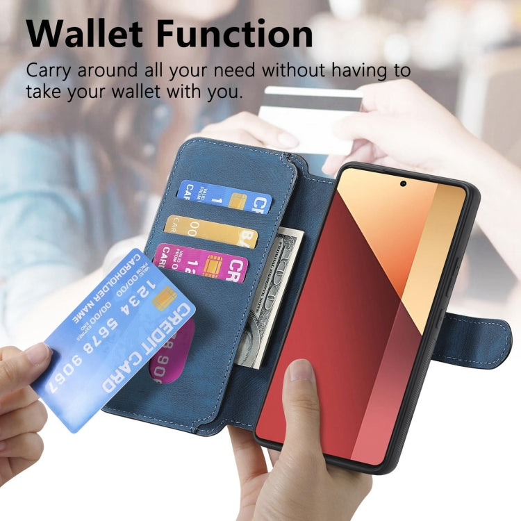 For Xiaomi Poco M6 Pro 4G CaseNeo MagSafe RFID Anti-theft Retro Leather Phone Case(Blue)