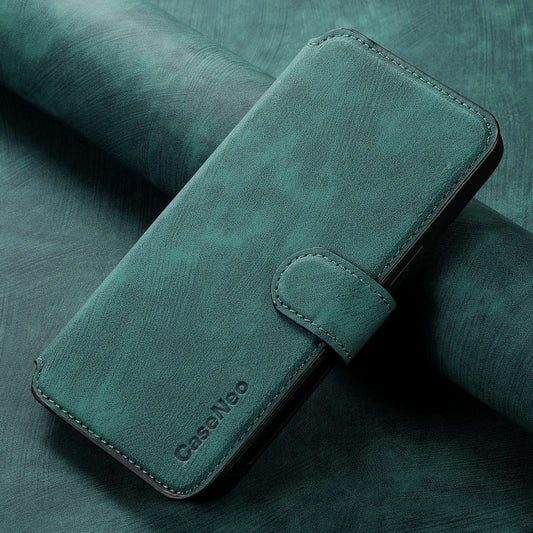 Pour Xiaomi Poco X6 5G ÉtuiCoque de téléphone rétro en cuir anti-vol MagSafe RFID (vert)