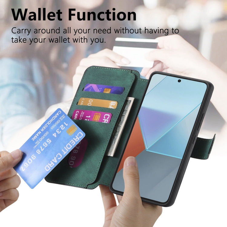 For Xiaomi Poco X6 5G CaseNeo MagSafe RFID Anti-theft Retro Leather Phone Case(Green)