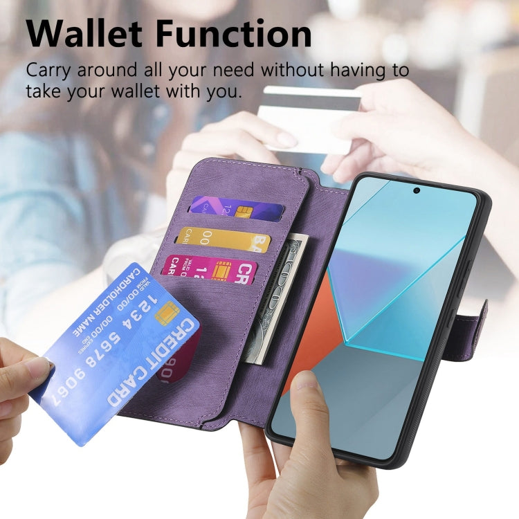 For Xiaomi Poco X6 5G CaseNeo MagSafe RFID Anti-theft Retro Leather Phone Case(Purple)